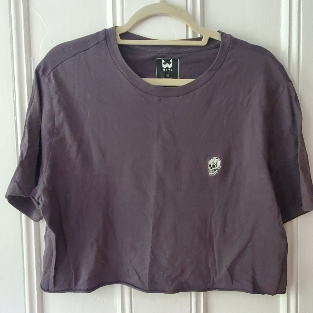 WXYZ Skull Cropped Tee- large